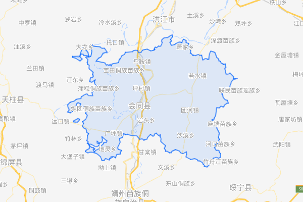 会同县有多少个镇哪几个镇