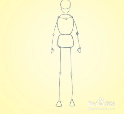 如何画一个站立的男人