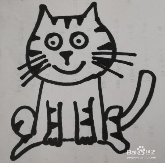 卡通简笔画 猫的简笔画 猫的画法