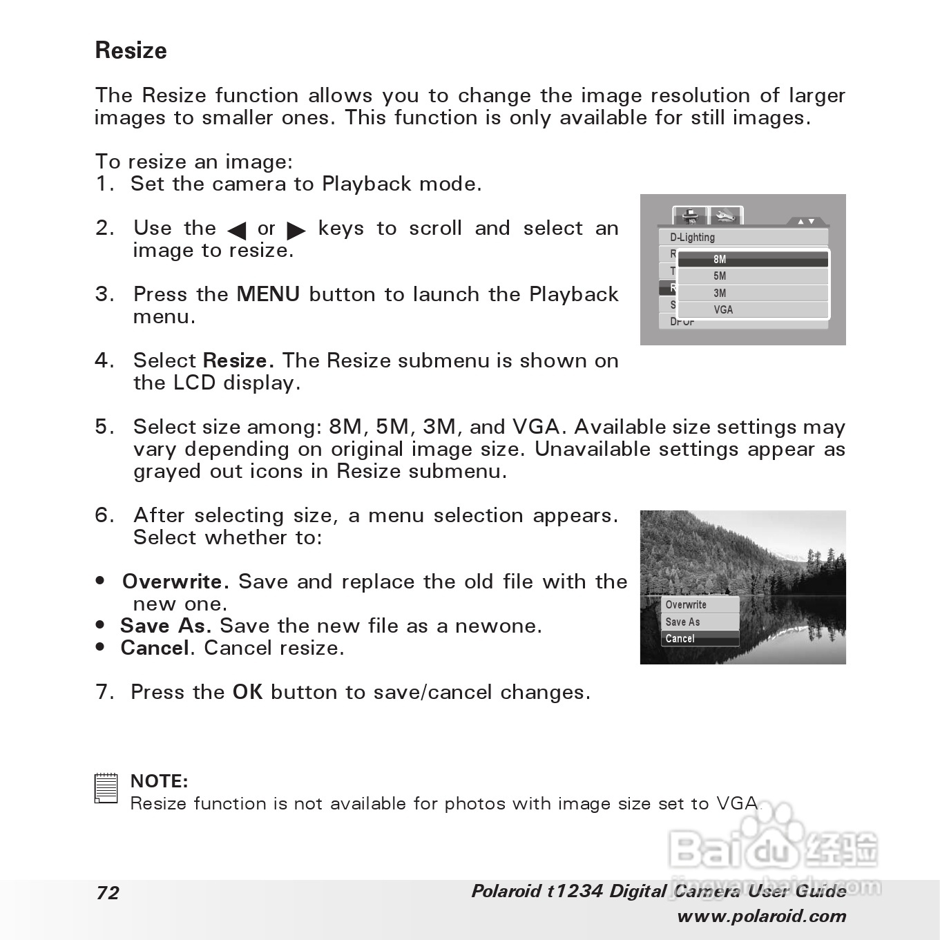 宝丽来Polaroid t1234数码相机使用说明书:[8]