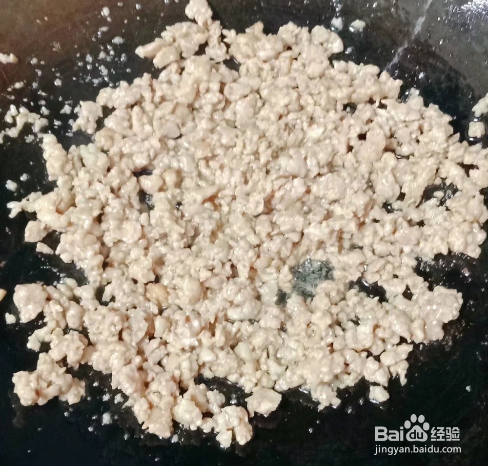 玉米炒肉沫的做法
