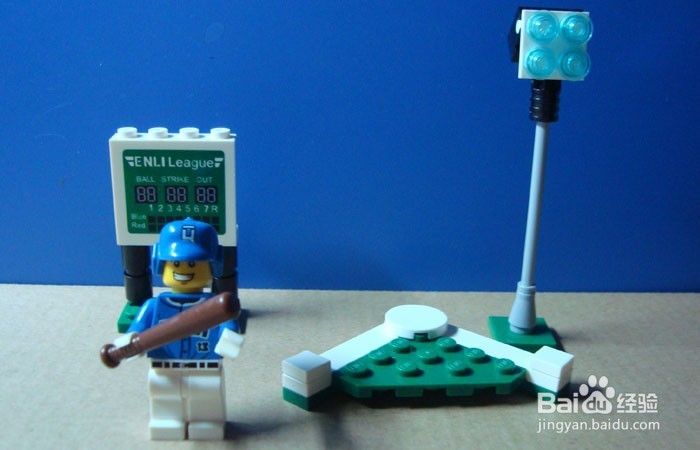 积木场景搭建之观看棒球比赛