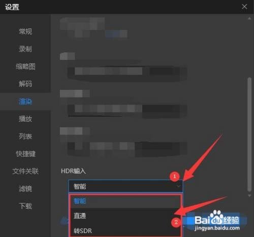 恒星播放器如何选择HDR输入