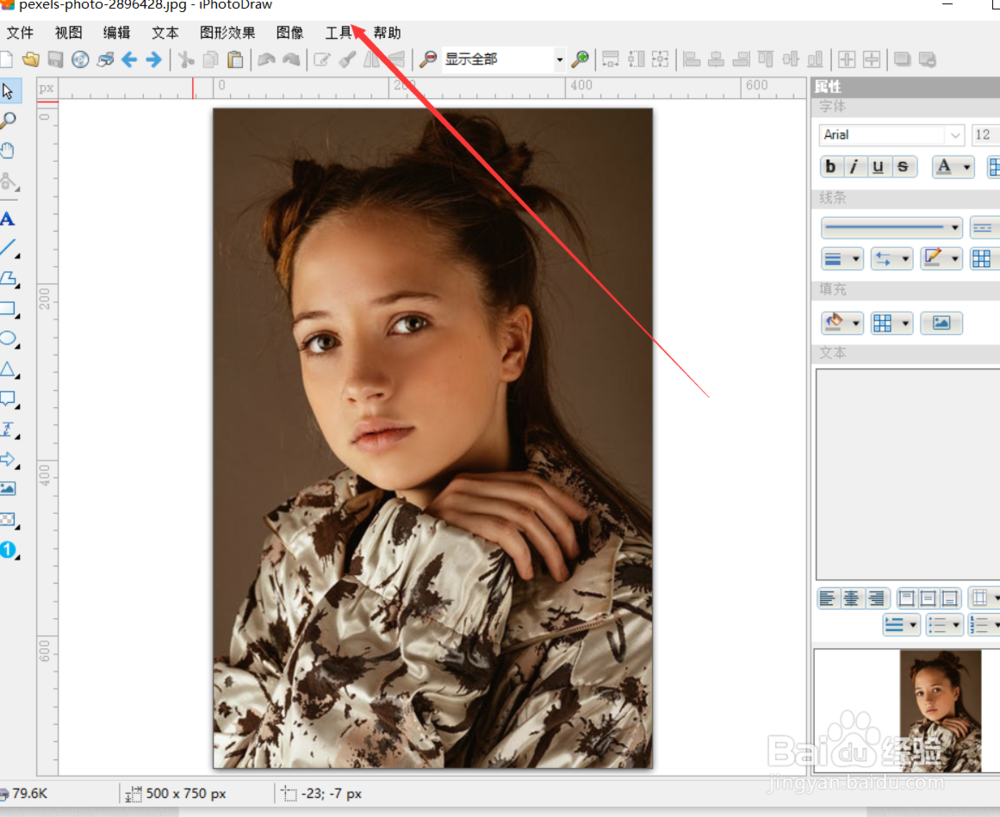 iphotodraw如何修改软件的箭头样式