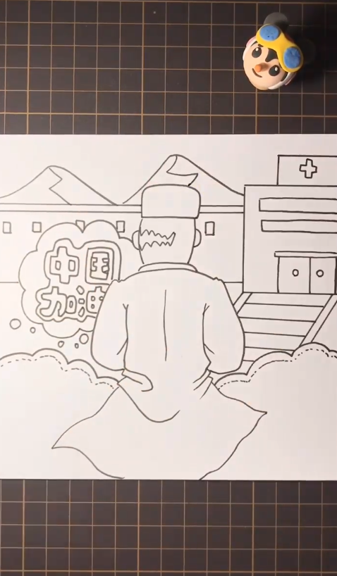 怎么画抗击疫情简笔画