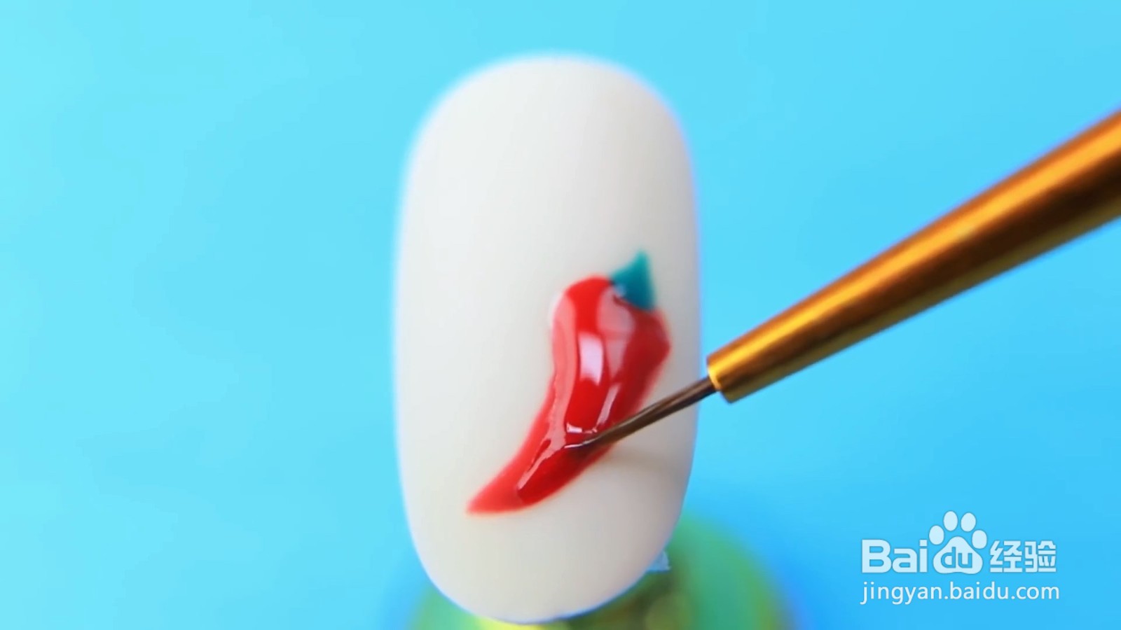 非常有创意的红色辣椒美甲