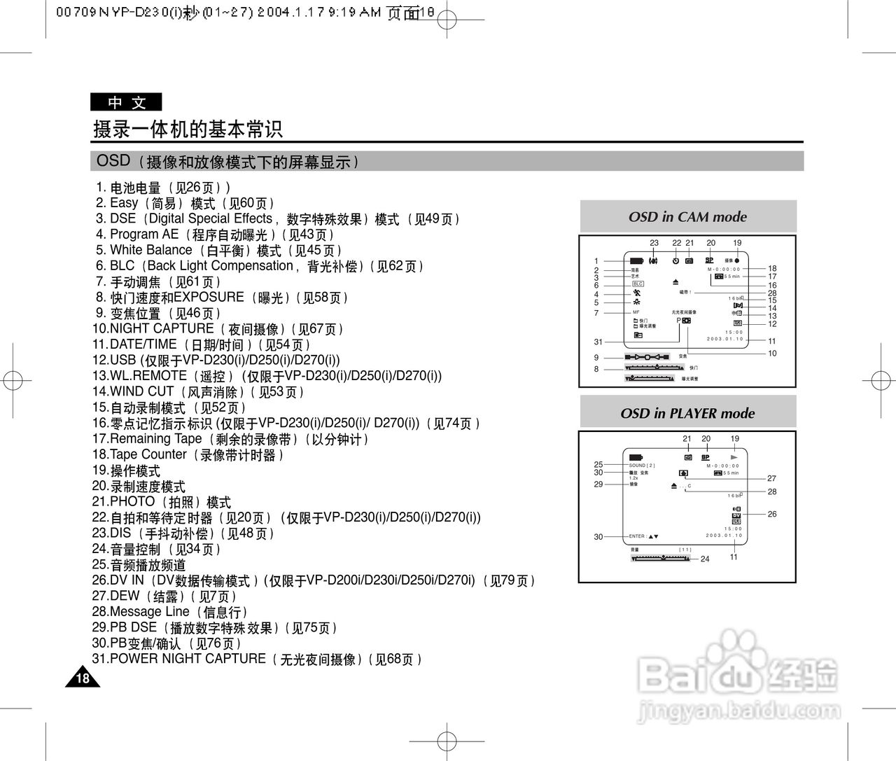 三星VP-D200(i)数字摄录一体机用户说明书:[2]