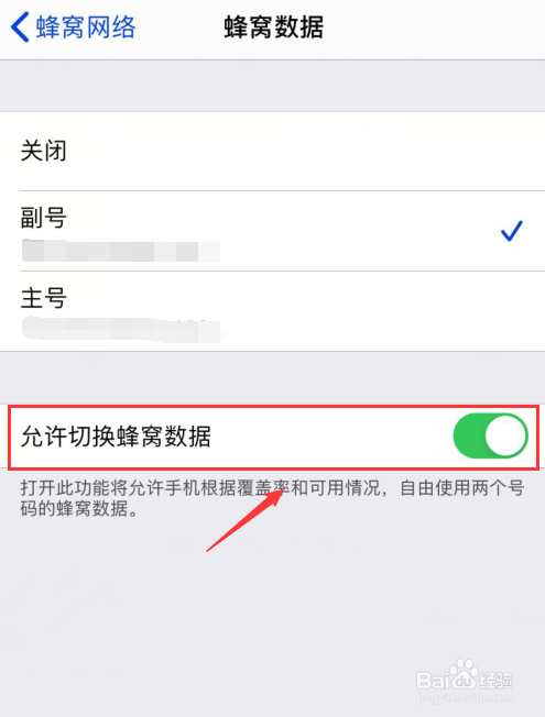 苹果XR如何设置允许切换蜂窝数据？