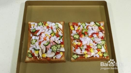 南极磷虾快手吐司披萨的做法