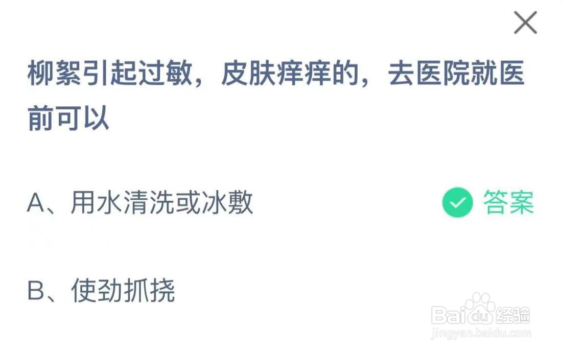 柳絮引起过敏皮肤痒痒的去医院就医前可以