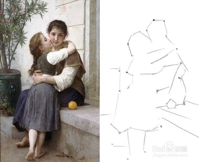 人体艺术油画手绘过程图，一步步教你画人体油画