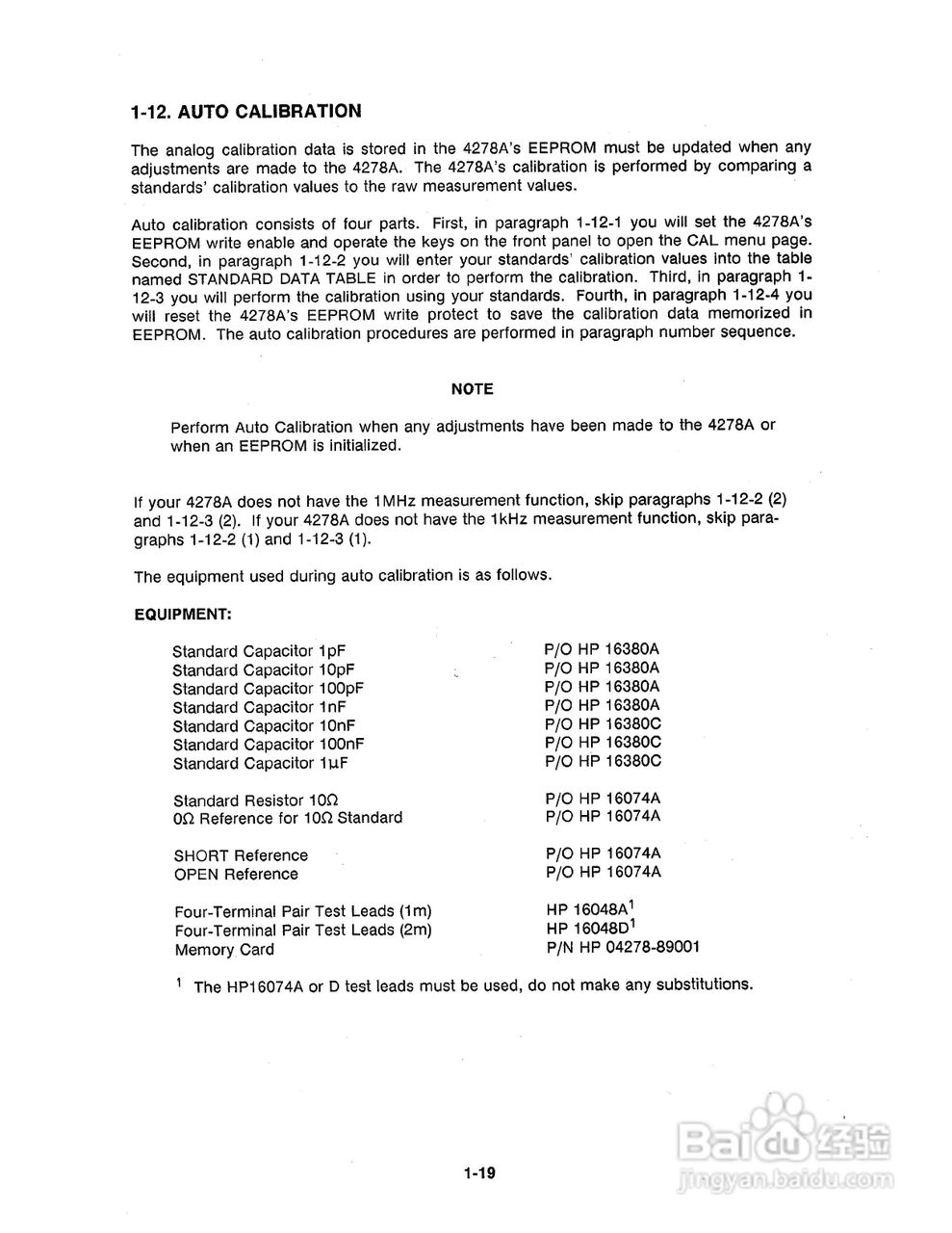 HP 4278A测试电桥使用说明书:[4]