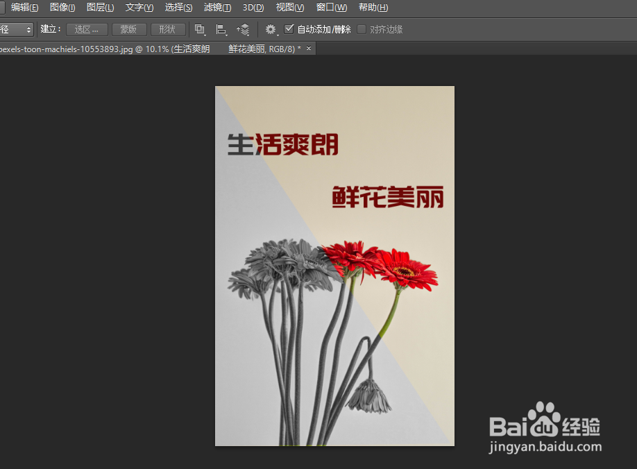ps如何给图片添加一个描边
