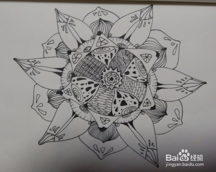 花卉类黑白装饰画绘画技法