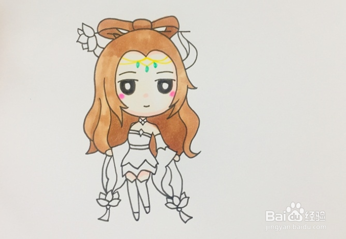 王者荣耀英雄，貂蝉的简笔画