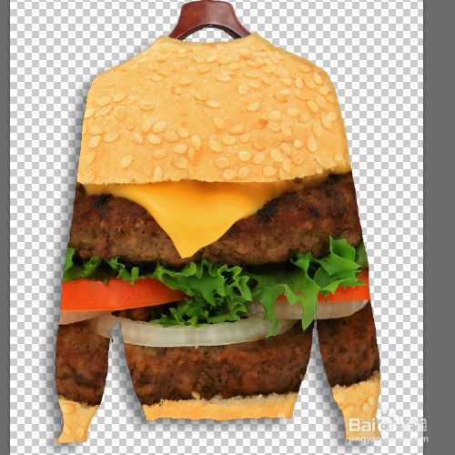 如何用ps制作一件汉堡包衣服