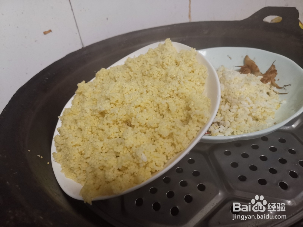 猪肉汤捞小米饭