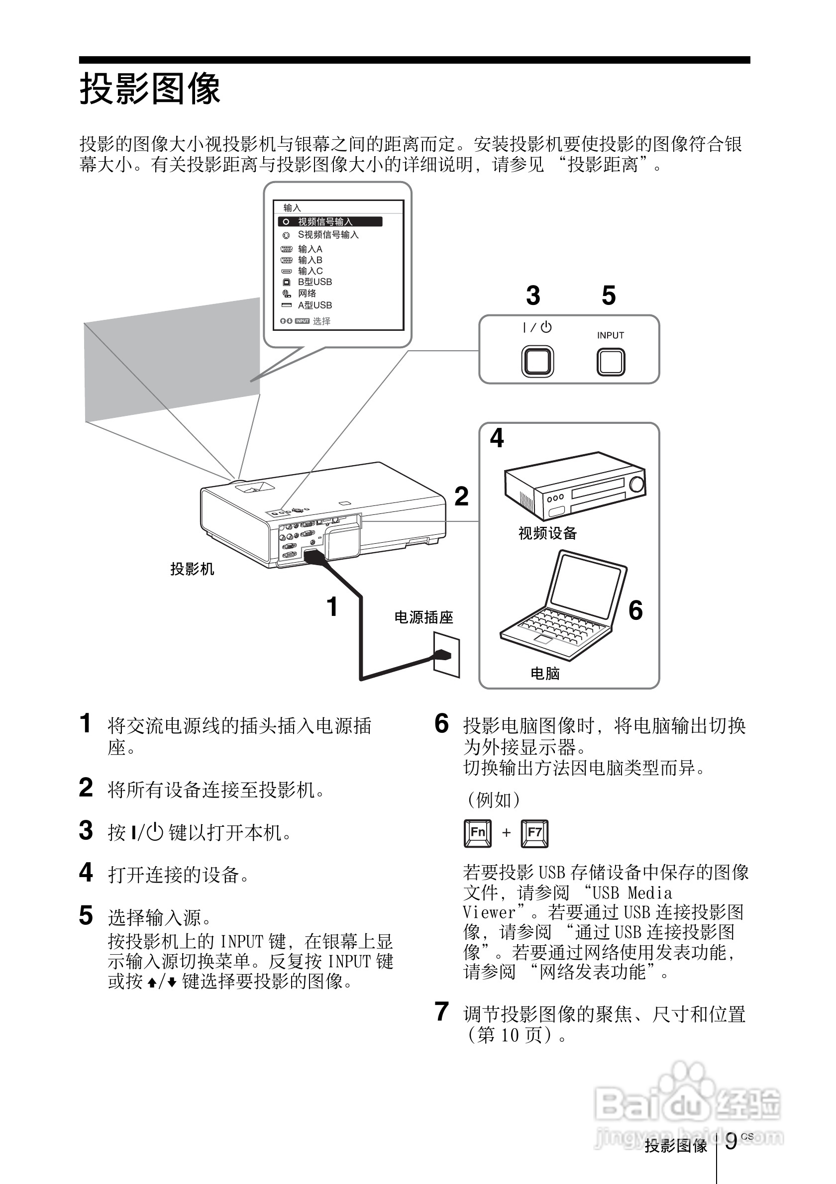 SONY VPL-EW275投影机说明书:[13]
