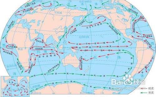 怎样看懂高一地理世界洋流图 百度经验