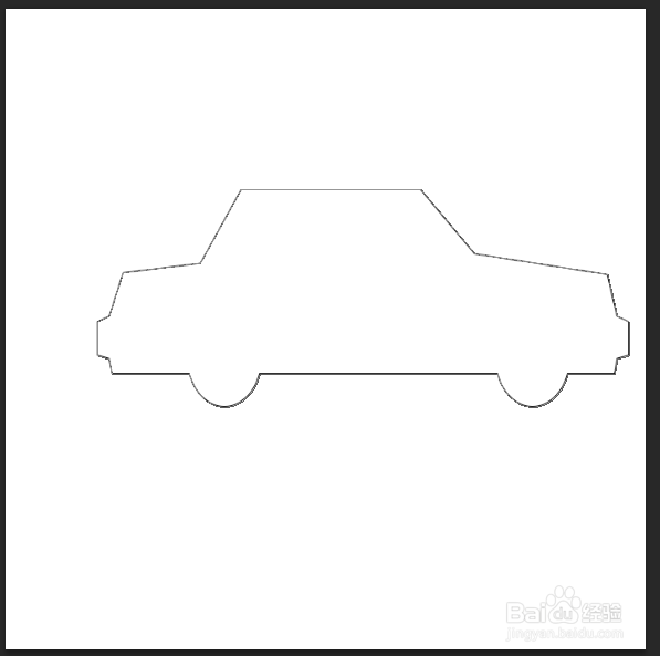 ps中怎么画小汽车