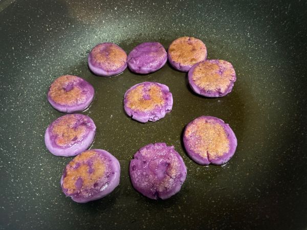 芝士流心紫薯饼