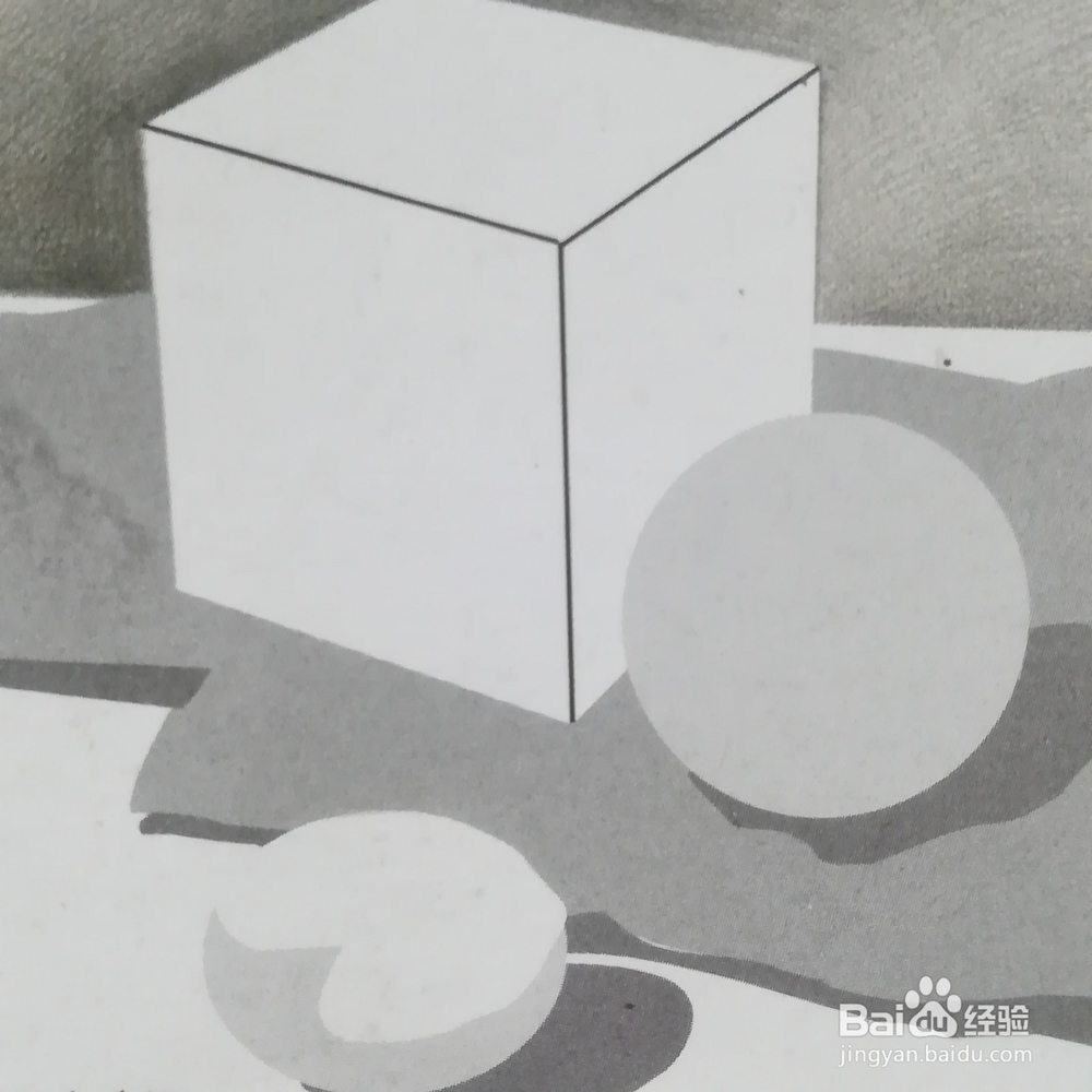 怎么画有正方体的静物组合素描