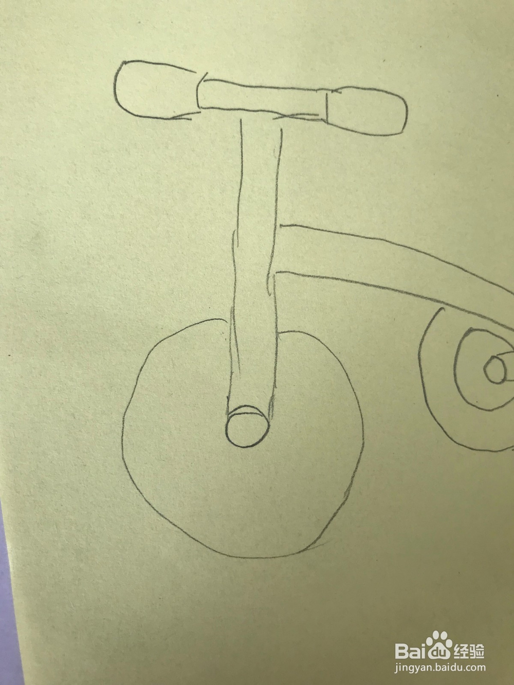 简笔画之三轮脚踏车如何画