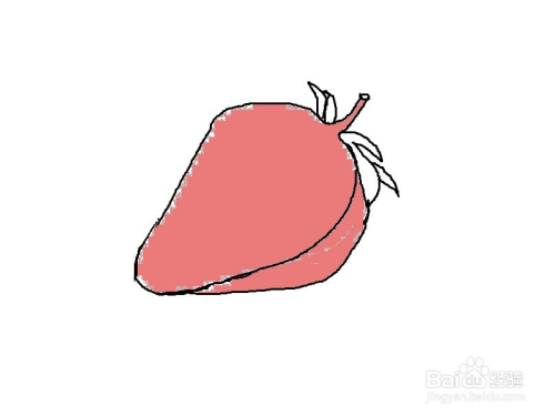 手工/爱好 > 书画/音乐 1 首先用笔刷工具先画一个心形的草莓切面,不