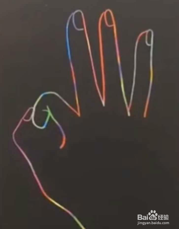 简笔画OK手势怎么画