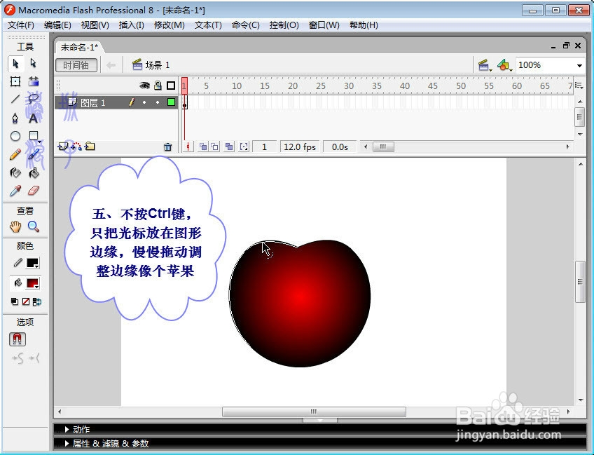 在Flash中画苹果