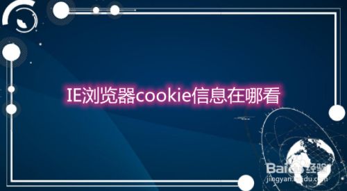 IE浏览器cookie信息在哪看