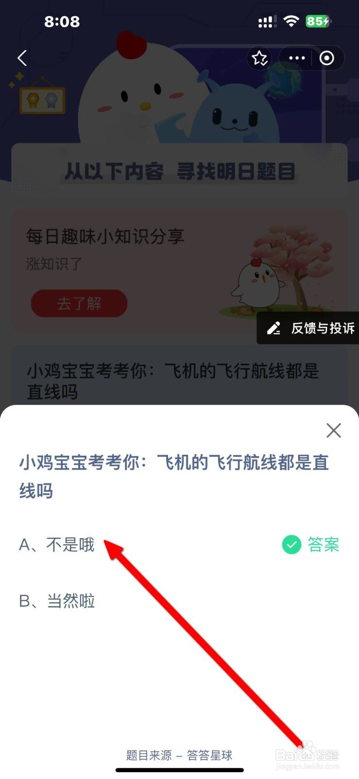 蚂蚁庄园2024.11.26飞机的飞行航线都是直线吗？