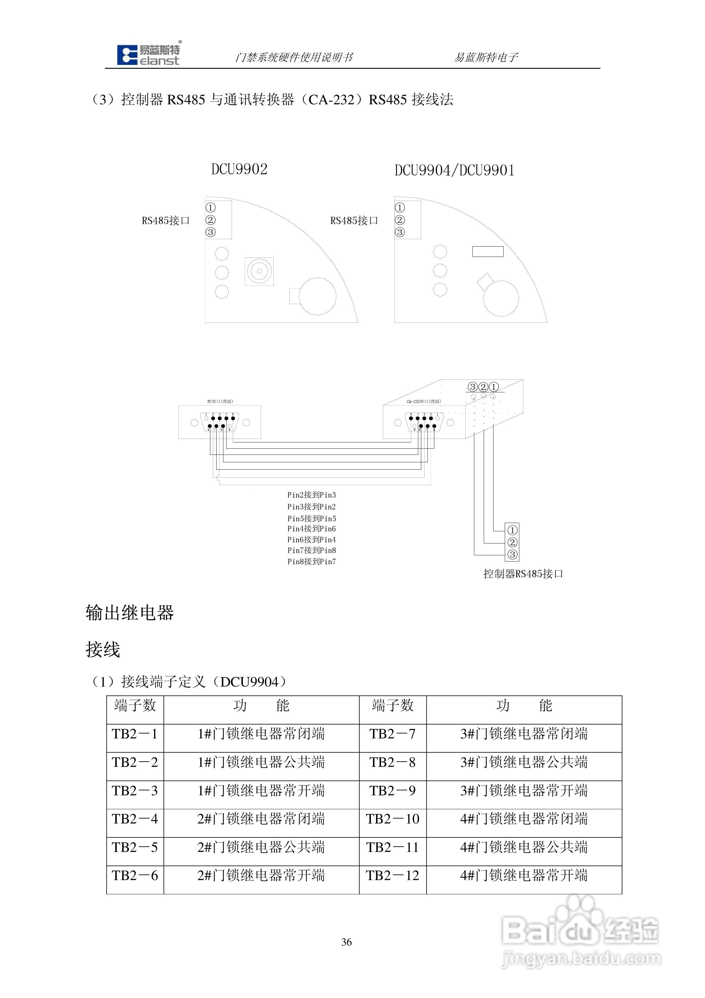 易蓝斯特DCU990X门禁控制器使用说明书:[4]