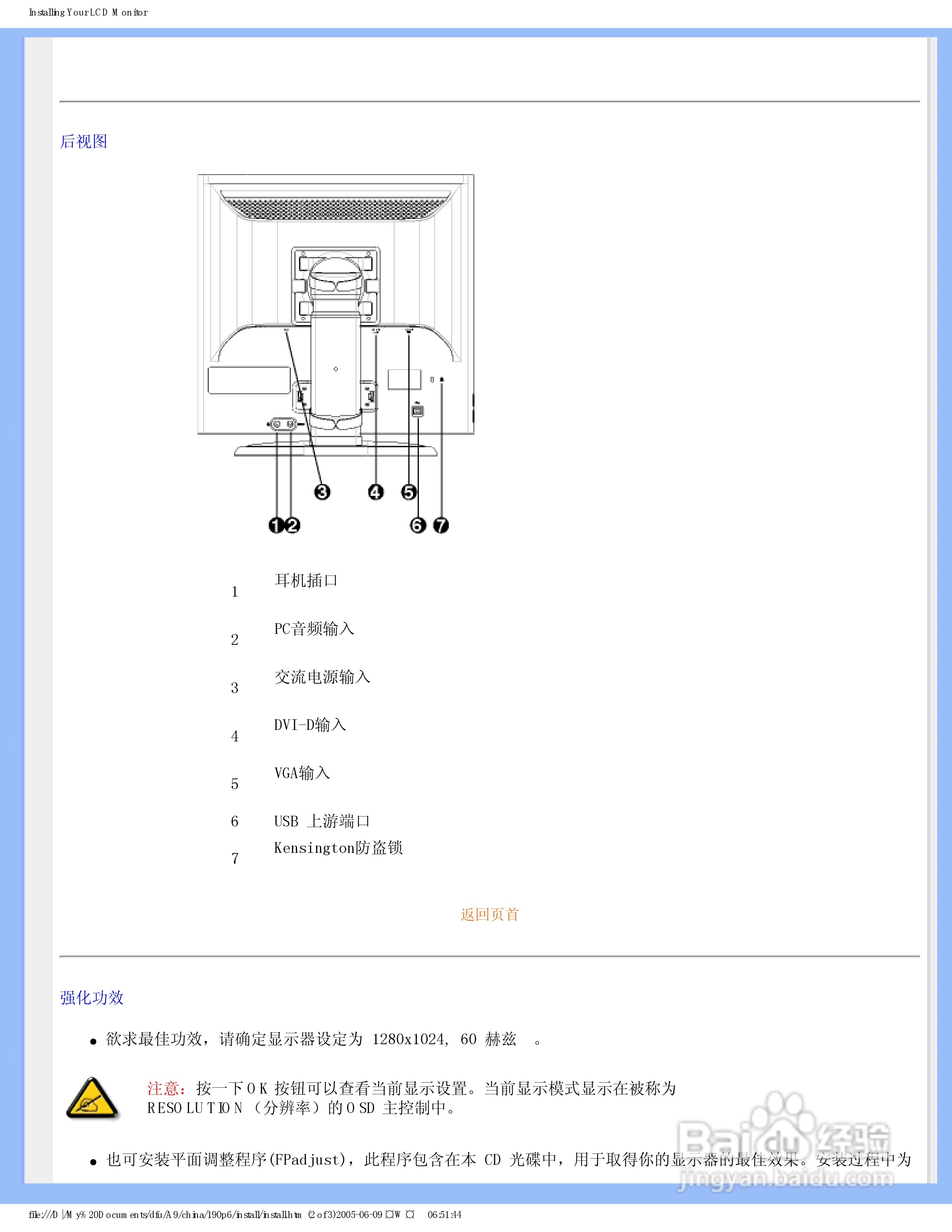 飞利浦190P6EG/93液晶显示器使用说明书:[2]