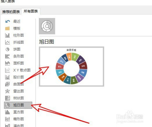 excel2019在哪为表格中插入旭日图表