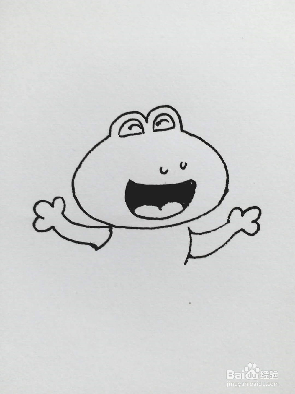青蛙的简笔画法《六》