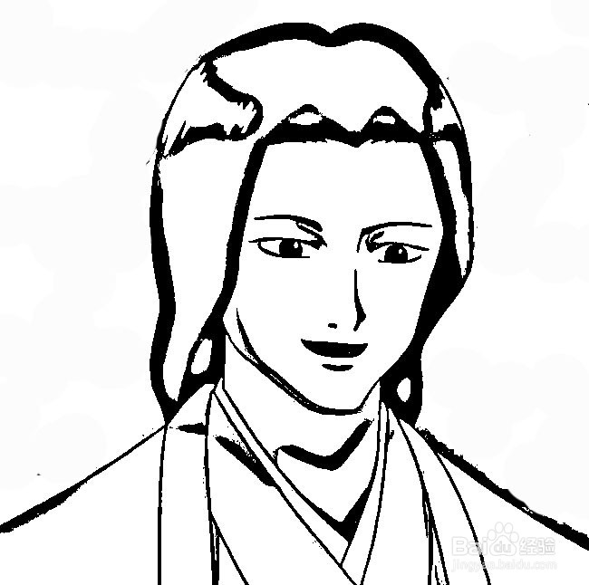 简笔画-如何画Q版人物银魂吉泽的简笔画