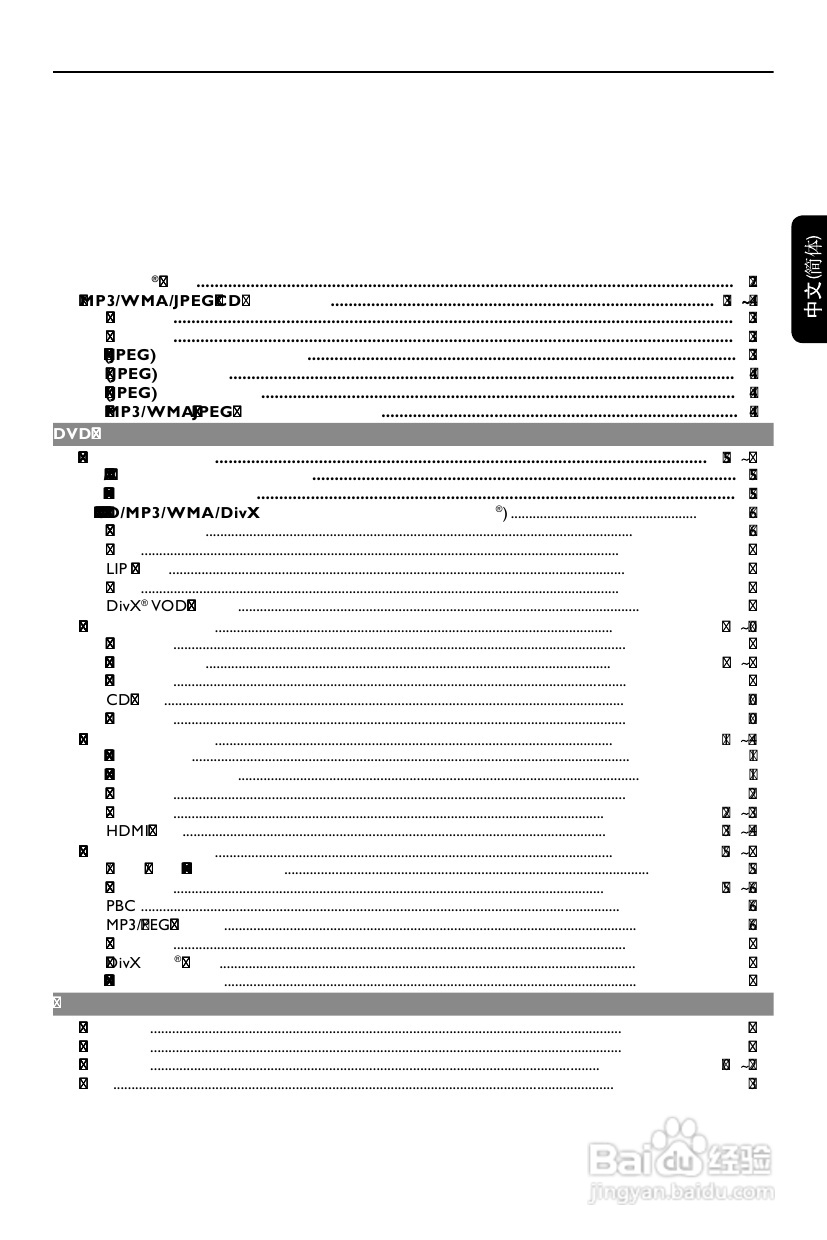 飞利浦DVP3960/93 DVD播放机使用说明书:[1]