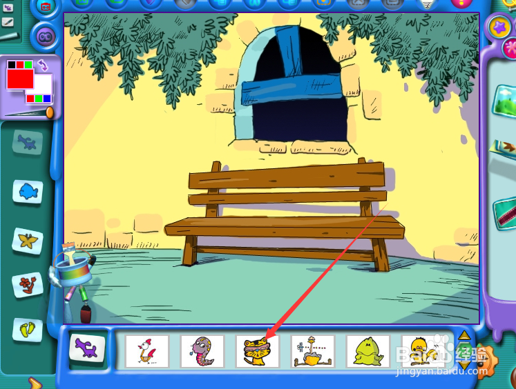 如何给画板添加小猫图案？