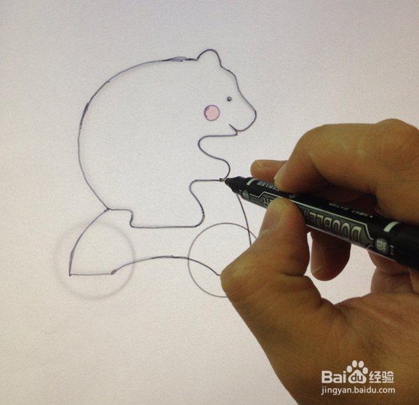 木头diy小熊玩具车