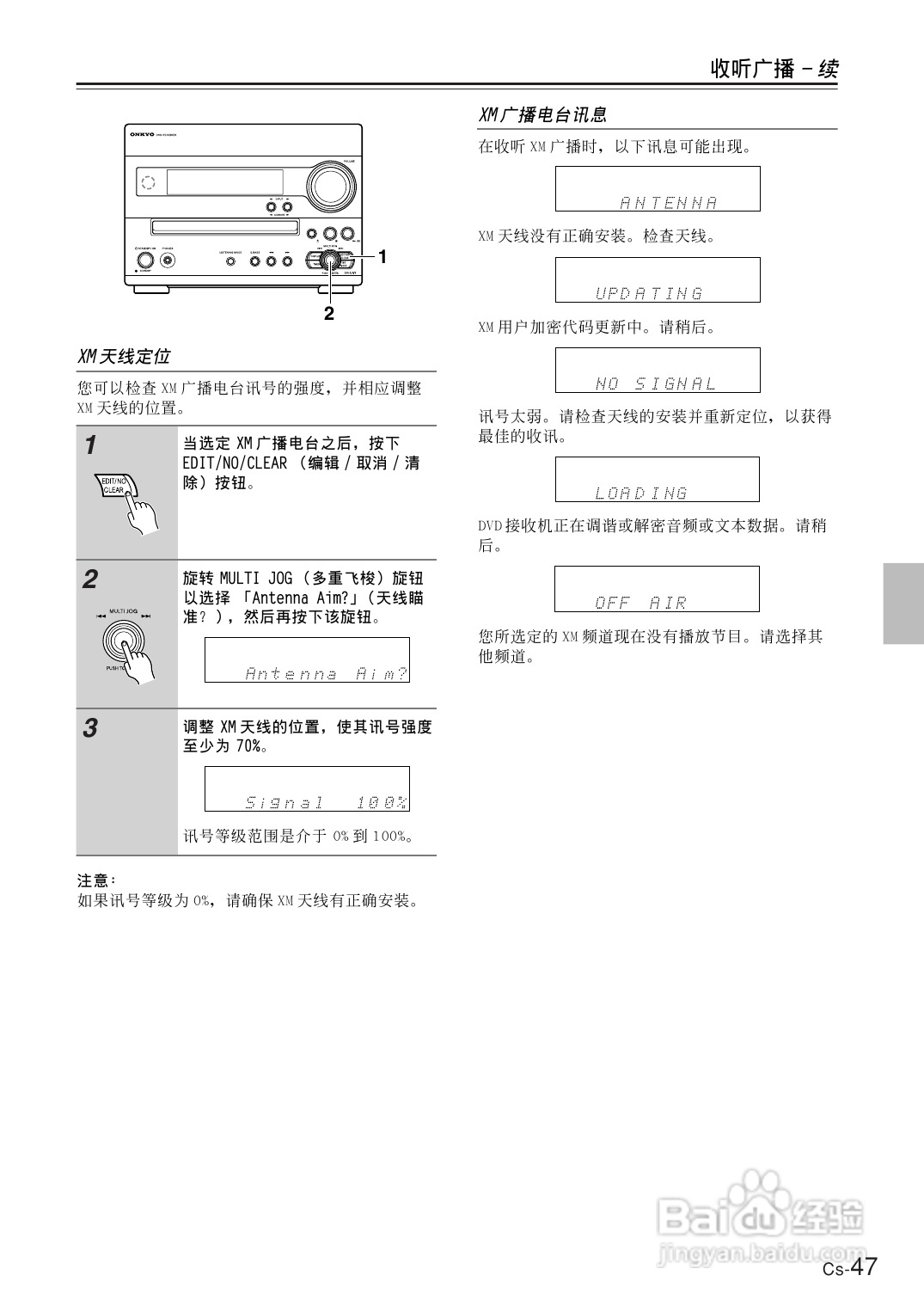 安桥DVD接收机DR-UN7型使用说明书:[3]
