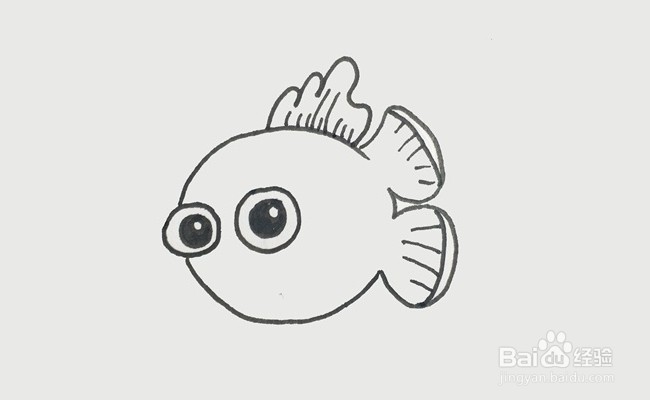 怎么画呆萌的小金鱼
