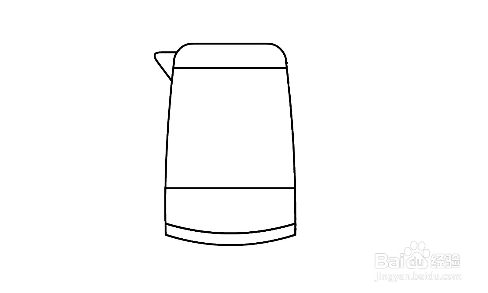 如何画出一个黄色的电热水壶