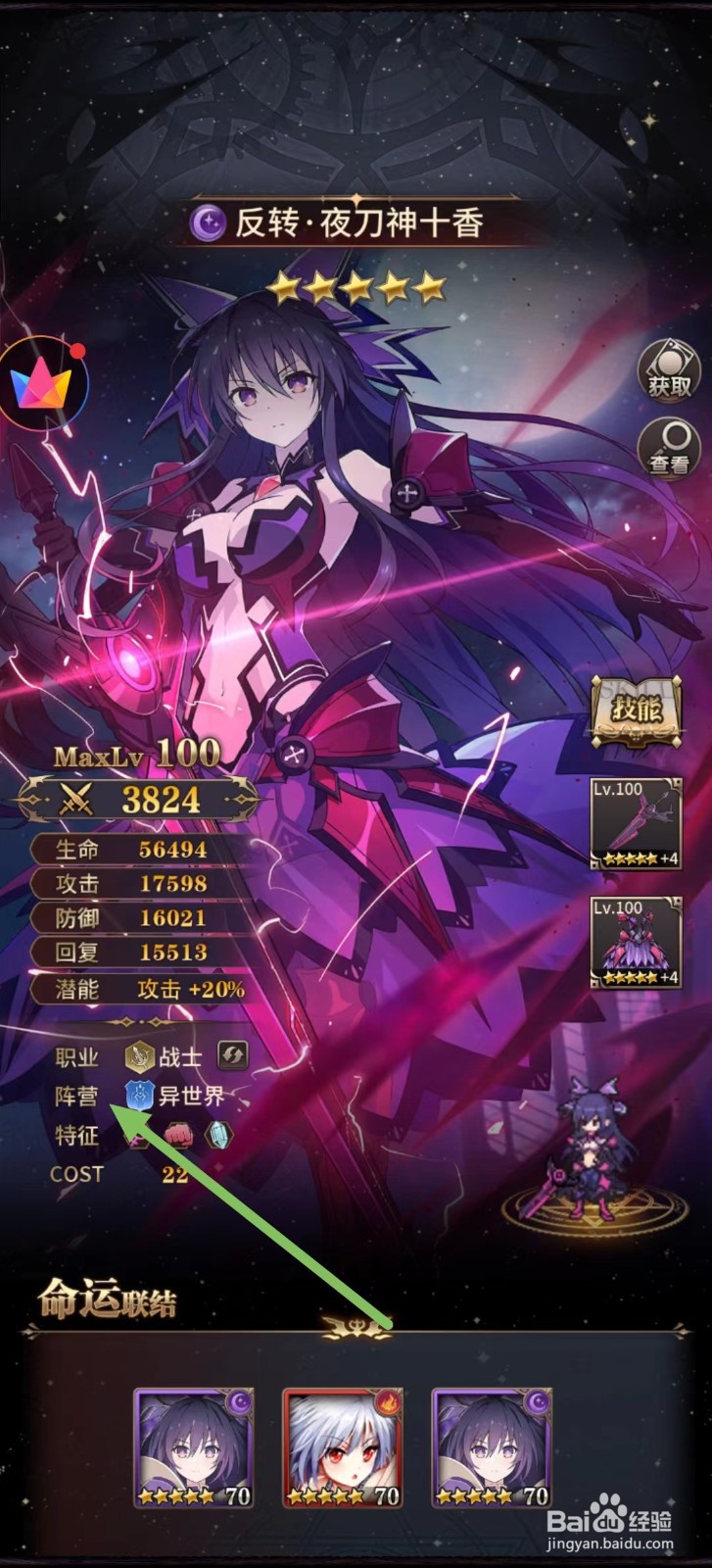 血族怎么查看反转·夜刀神十香的阵营