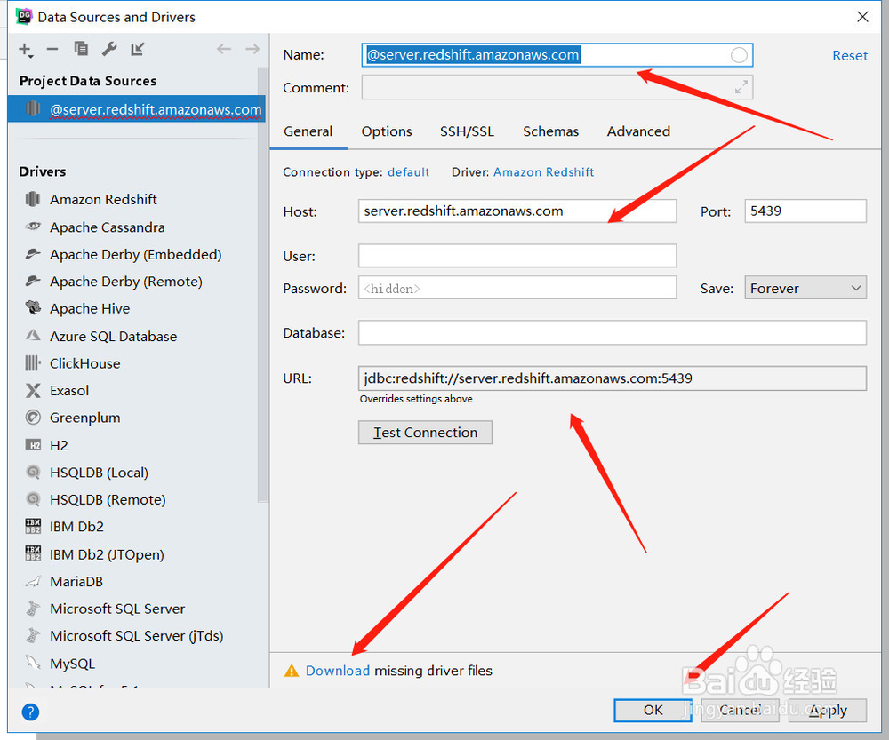 DataGrip如何连接Amazon Redshift数据库
