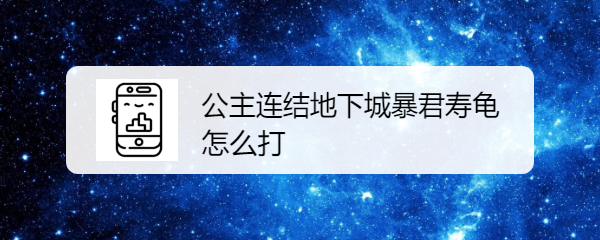 公主连结地下城暴君寿龟怎么打