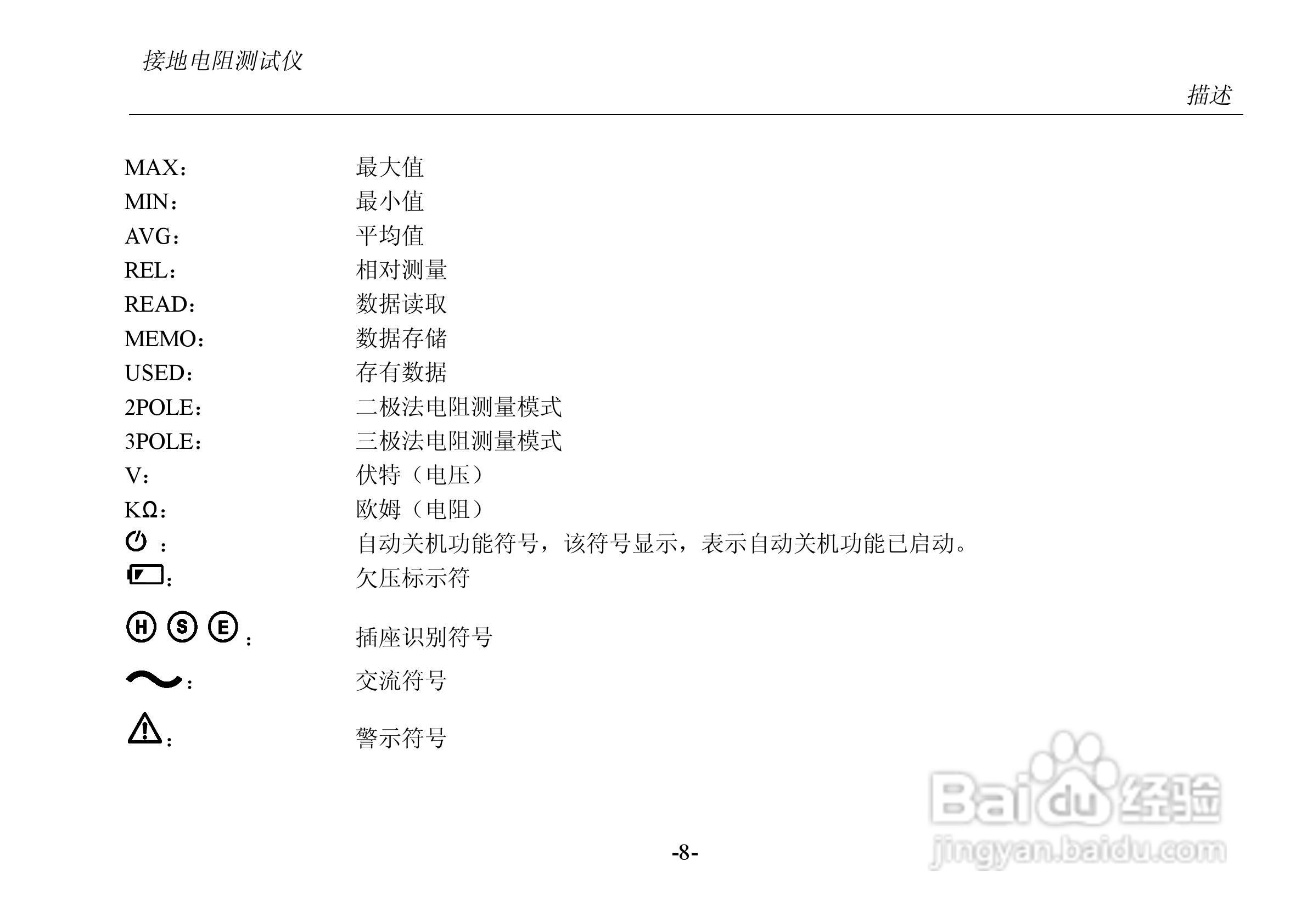 华仪MS2302接地电阻测试仪使用说明书:[1]
