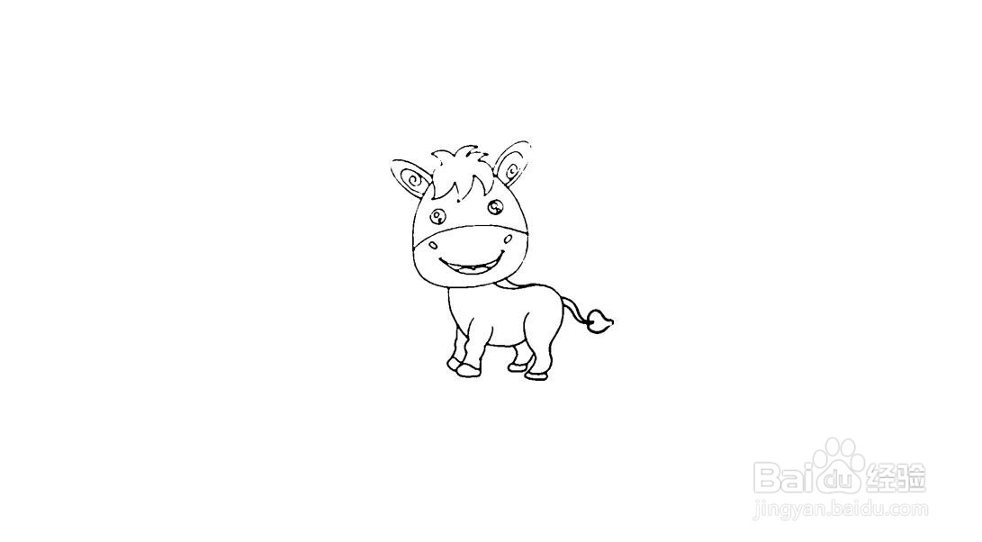 小毛驴简笔画画法教程
