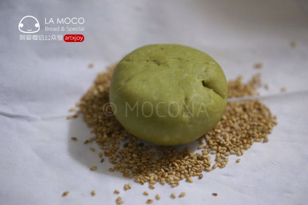 抹茶蜜豆小面包