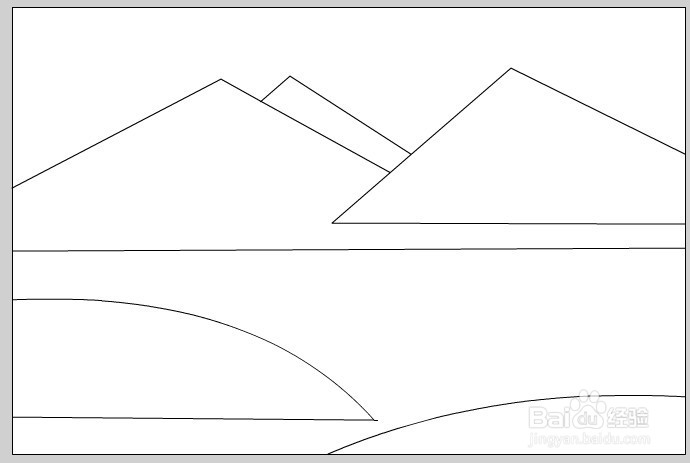 flash画个山清水秀的背景